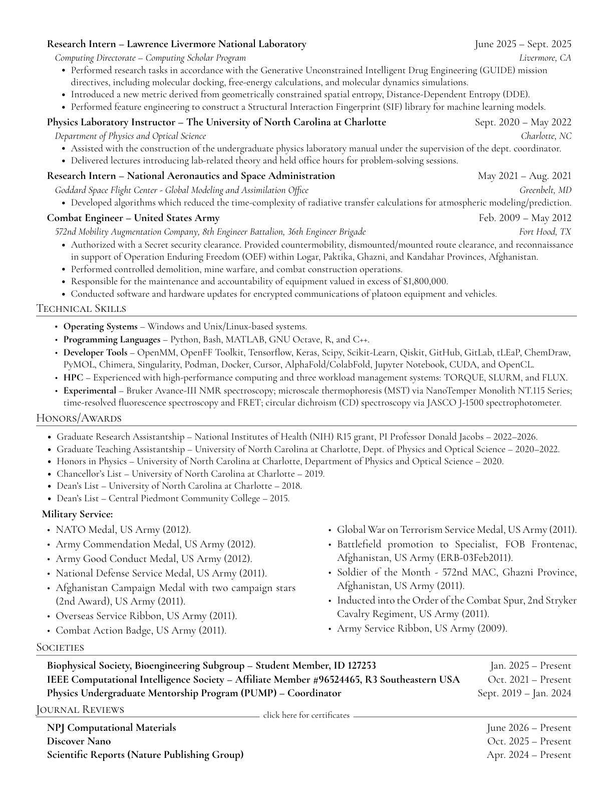 Curriculum vitae page 2 of 2